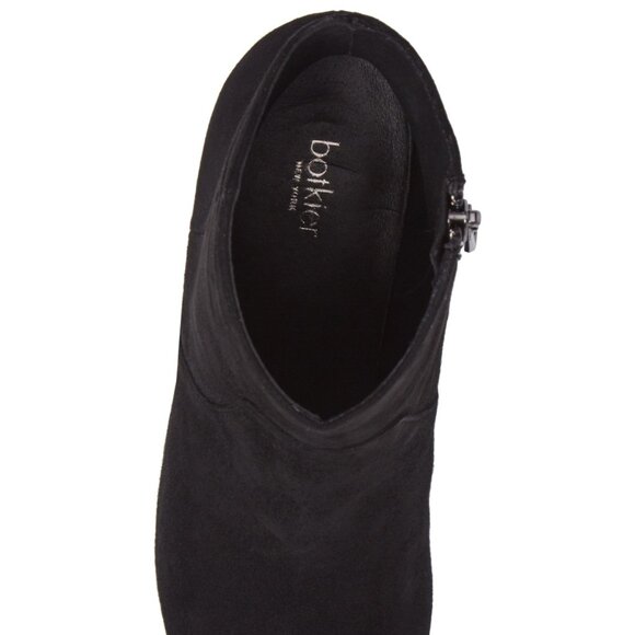 BOTKIER New York Boots Suede Leather Block Heel Bootie BLACK NIB Women's 9.5 - Picture 7 of 16